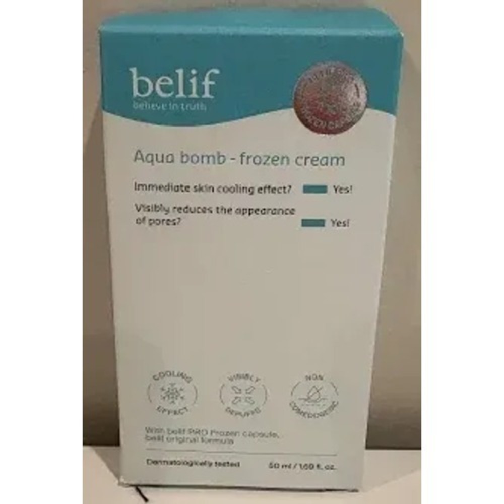 MSRP $26, belif, Aqua bomb frozen cream, **NIB, Travel Size, 10ML
